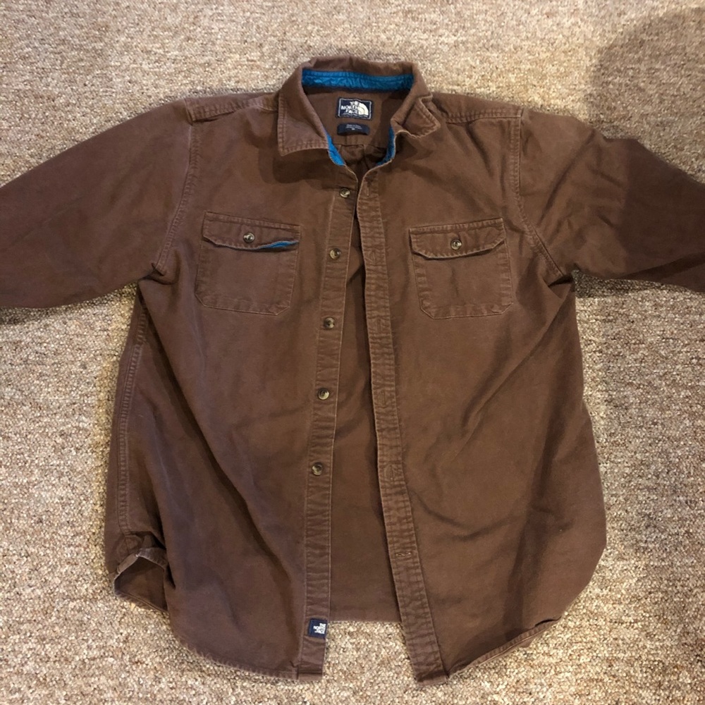 The north face button up heavy shirt